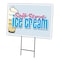 Signmission Soft Serve Vanilla Ice Yard & Stake outdoor plastic coroplast window, C-1216 Soft Serve Vanilla Ice C-1216 Soft Serve Vanilla Ice - alternate 1